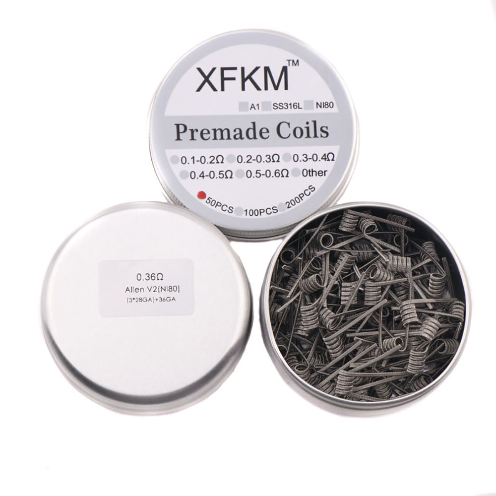 NEW XFKM 100PCS/box NI80/A1/SS - Clapton Wire Pre Built 리뷰 및 가격
