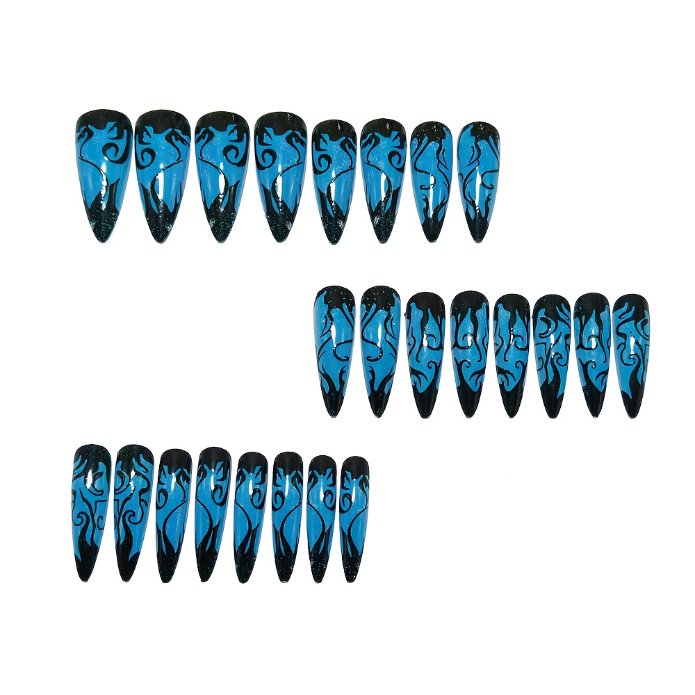 Long Pointed Press On Nails wi - Drip Tip Resin 리뷰 및 가격