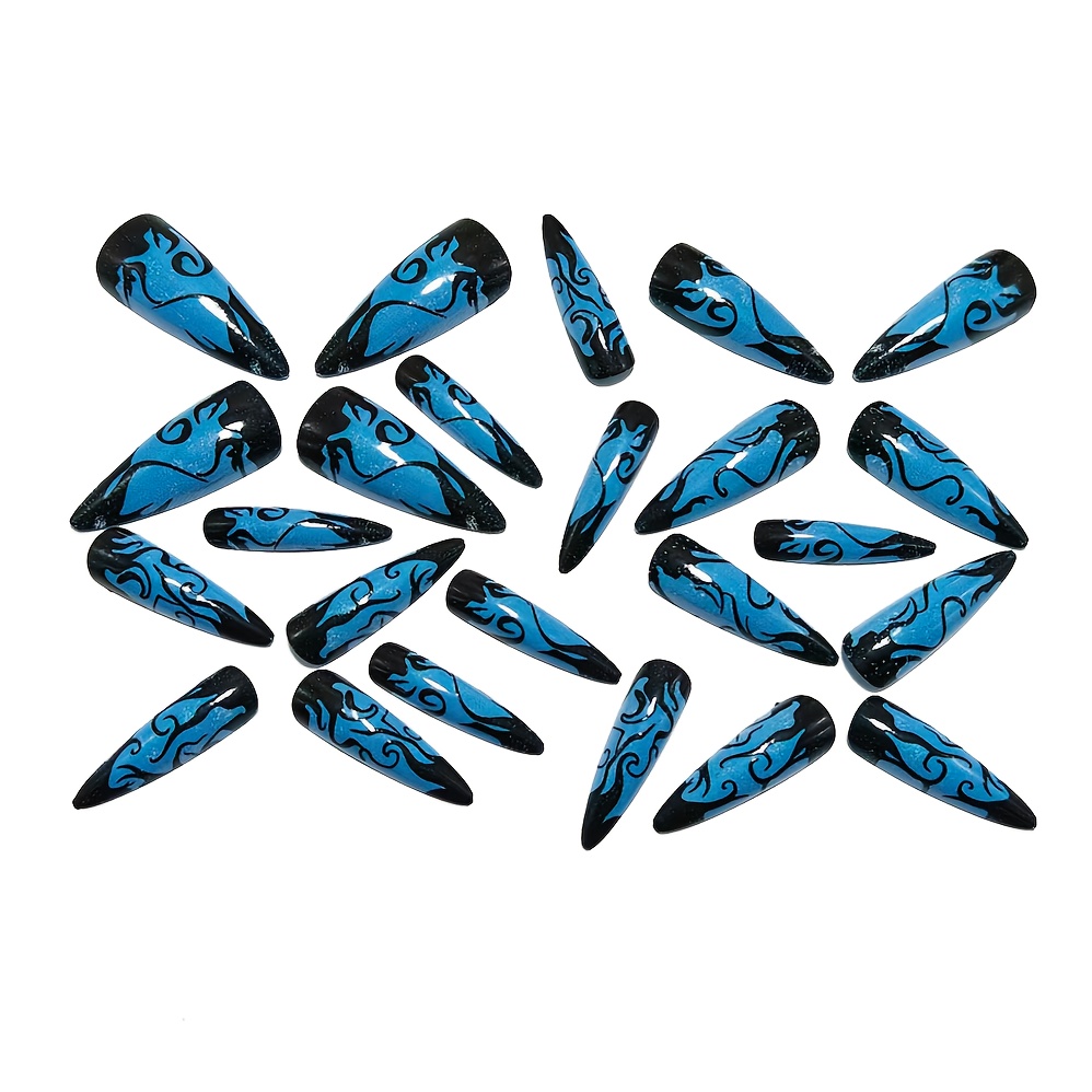 Long Pointed Press On Nails wi - Drip Tip Resin 리뷰 및 가격