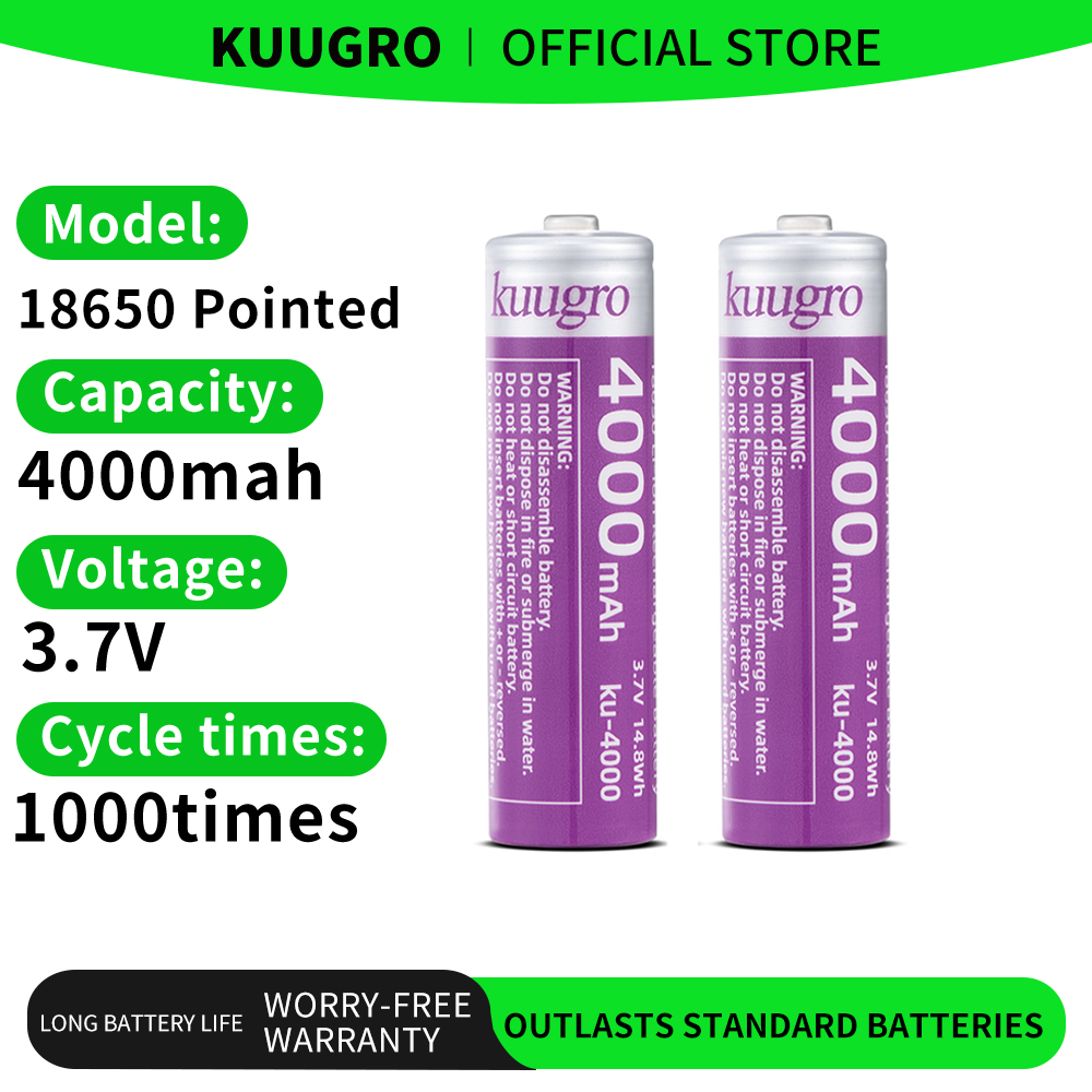 Kuugro 18650 4000mAh Pointed H - Vape Battery 18650 리뷰 및 가격