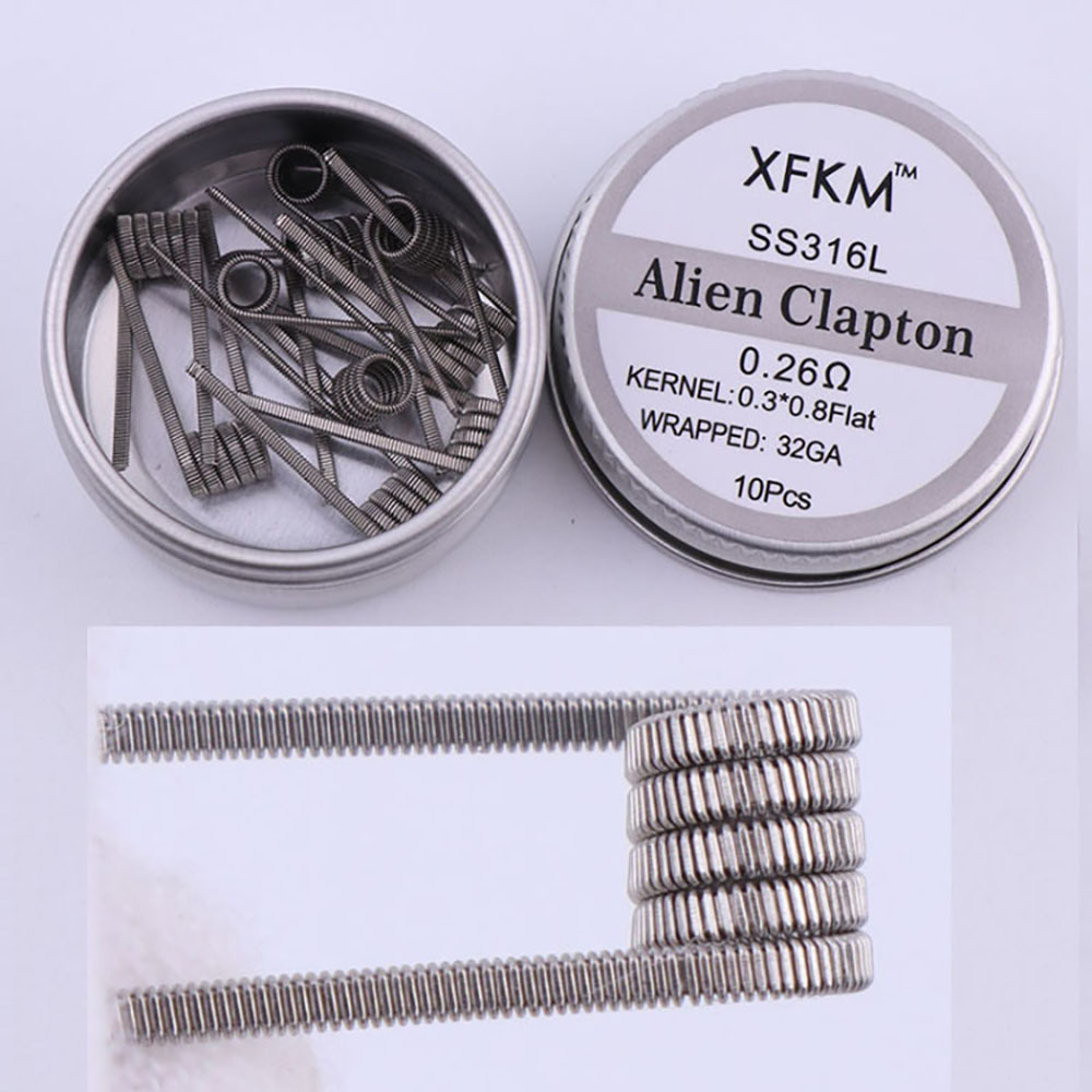 SS316L 10Pcs/Box Prebuilt Coil - Clapton Wire Pre Built 리뷰 및 가격