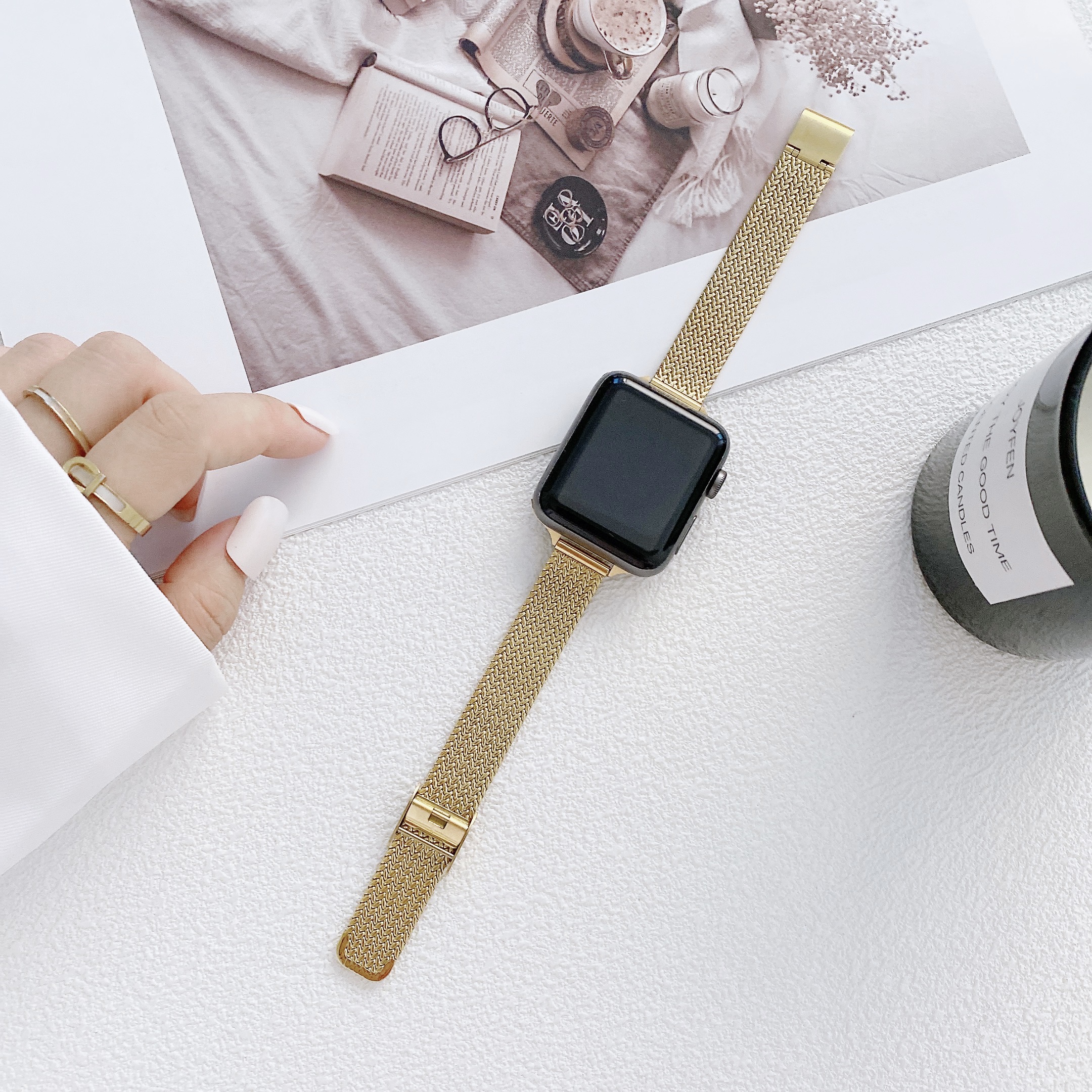 Premium Thin Metal Watch Band  - Mesh Coil Strip 리뷰 및 가격