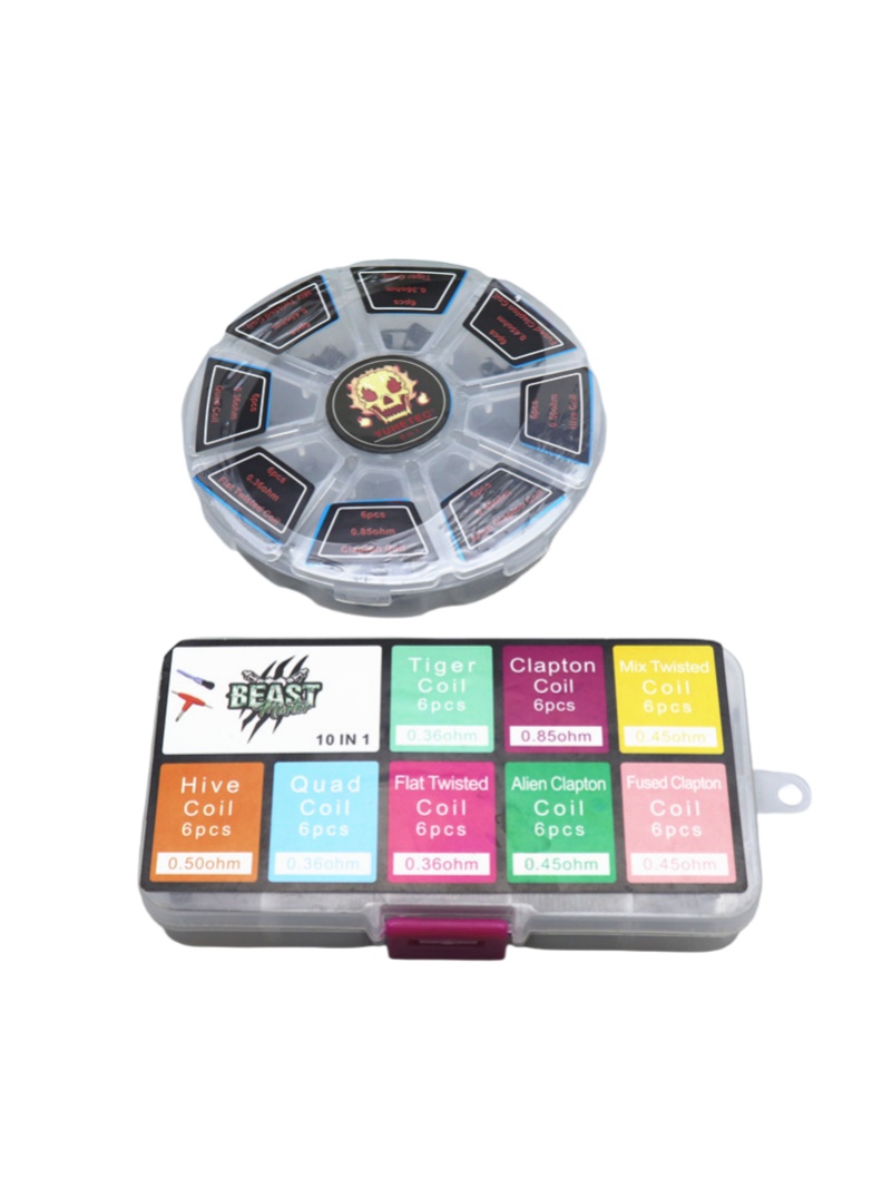 48Pcs/Set Pre Built Coils RTA  - Clapton Wire Pre Built 리뷰 및 가격