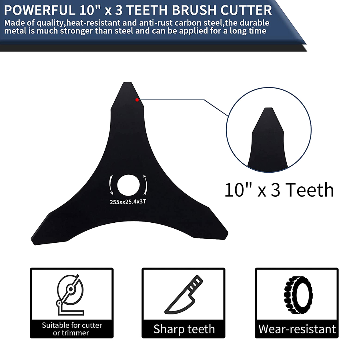 3 Teeth Brush Cutter Blade 255 - Dry Herb Vaping Accessories 리뷰 및 가격