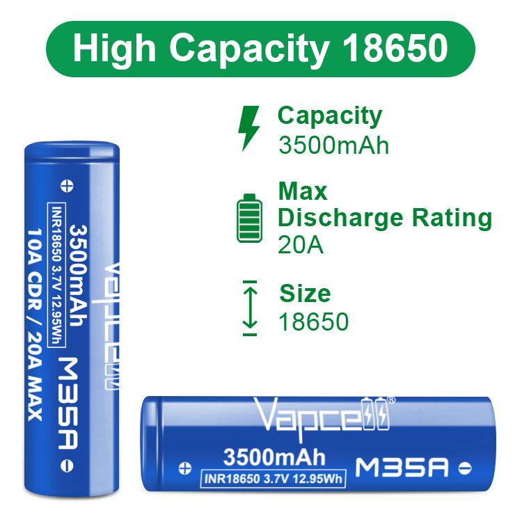 Original Vapcell M35A 18650 M3 - Vape Battery 18650 리뷰 및 가격