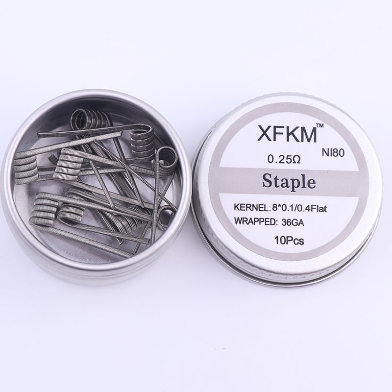 NEW XFKM 10pcs/box NI80 High D - Clapton Wire Pre Built 리뷰 및 가격