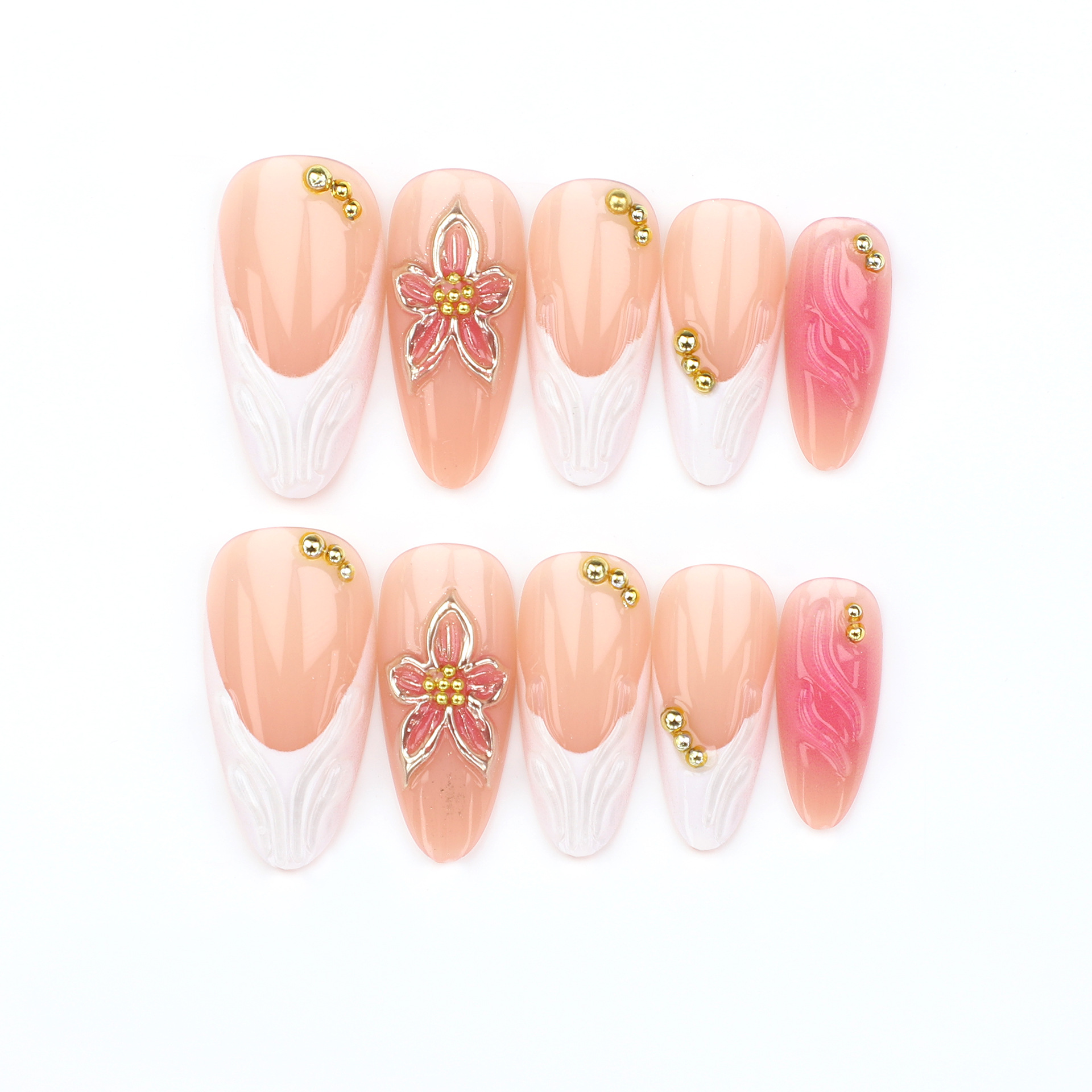 24pcs Simple White French Nude - Drip Tip Resin 리뷰 및 가격