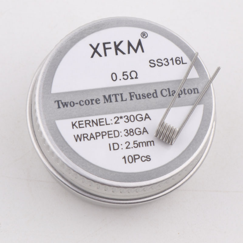 NEW XFKM 10PCS/box NI80/A1/SS3 - Clapton Wire Pre Built 리뷰 및 가격