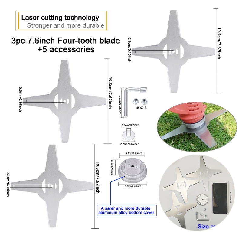 3Pc 7.6-Inch Four-Tooth Lawn M - Dry Herb Vaping Accessories 리뷰 및 가격